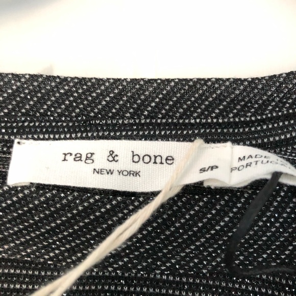 NWT Rag & Bone Sparkle Stripe Tee - Picture 3 of 6